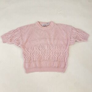 Autograph Pink Open-Knit Cowl Sweater